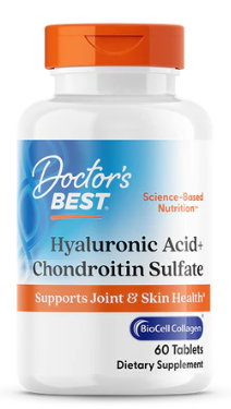 Hyaluronic Acid + Chondroitin Sulfate with BioCell Collagen, 60 Tablets
